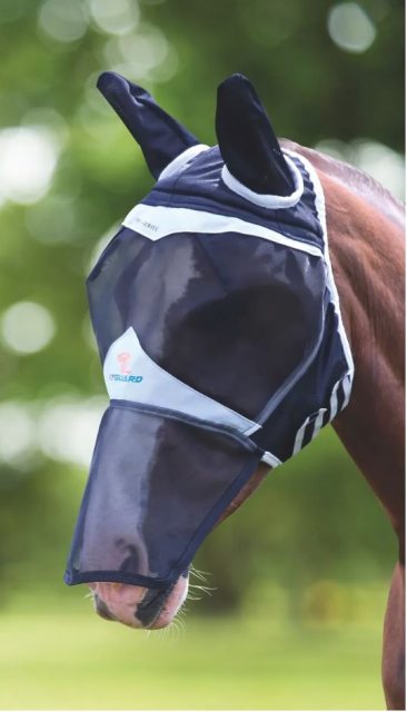 FLYGUARD FlyGuard Pro Fine Mesh Fly Mask With Ears & Nose Black