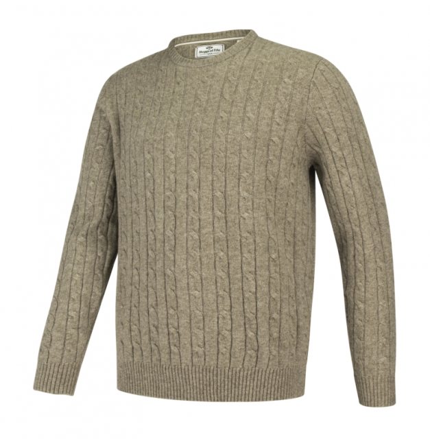 Hoggs Of Fife Hoggs Jedburgh Crew Neck Jumper Oatmeal