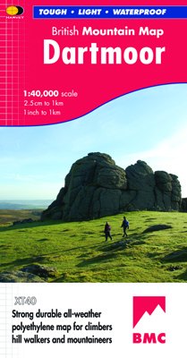 British Mountains Map Dartmoor