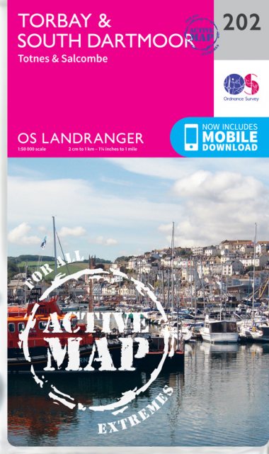 OS Landranger 202 Torbay & South Dartmoor Active