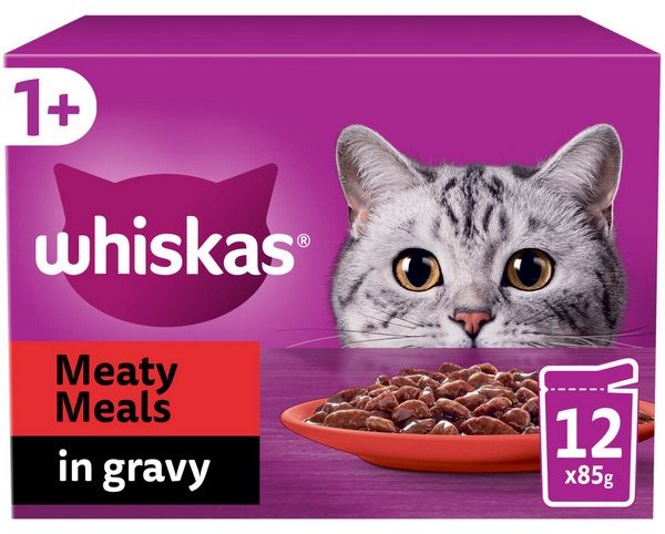 Whiskas Whiskas 1+ Meaty Meals In Gravy 12 x 85g