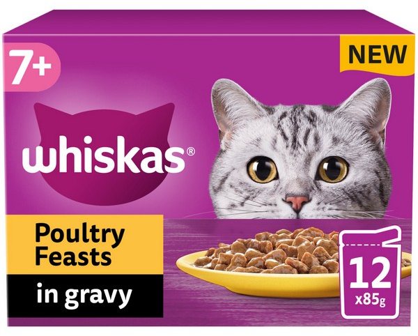 Whiskas Whiskas 7+ Poultry Feasts In Gravy 12 x 85g