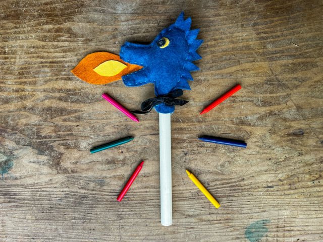 FORESTCR Kids Dragon Puppet Craft Kit