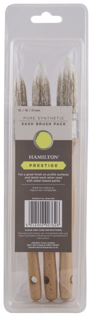 Hamilton Hamilton Prestige Synthetic Sash Brush 3 Pack