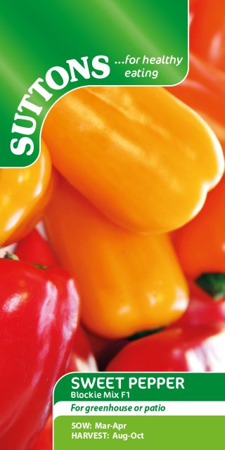 SUTTONS Suttons Sweet Pepper Blockie Mix Seeds