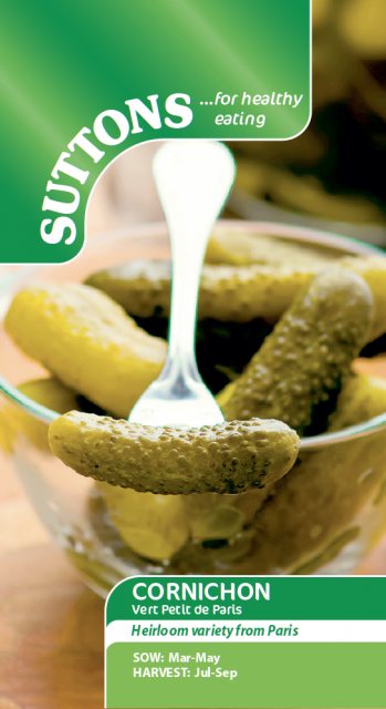 SUTTONS Suttons Cornichon Vert Petit de Paris Seeds