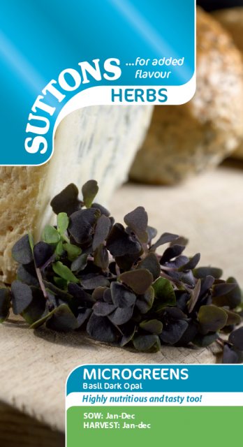 SUTTONS Suttons Microgreens Basil Dark Opal Seeds