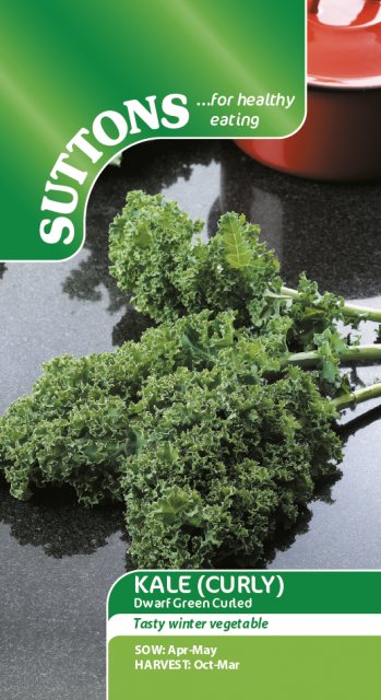 SUTTONS Curly Kale Dwarf Green Curled Seeds