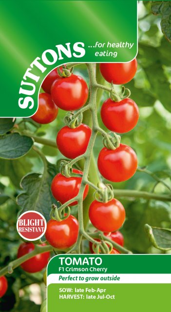 SUTTONS Tomato Crimson Cherry F1 Seeds