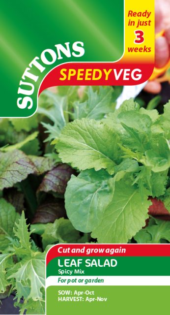SUTTONS Speedy Veg Leaf Salad Spicy Mix Seeds