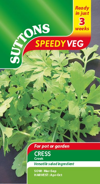 SUTTONS Suttons Speedy Veg Cress Greek Seeds