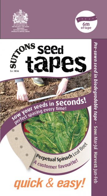 SUTTONS Seed Tape Perpetual Spinach Beet Seeds