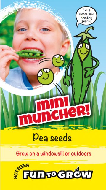 SUTTONS Suttons Fun To Grow Pea Mini Muncher Tom Thumb Seeds