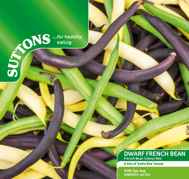 SUTTONS Dwarf French Bean Colour Mix Seeds