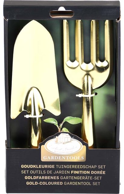 Gold Trowel & Fork Set