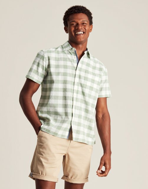 Joules Joules Breaker Shirt Green Gingham