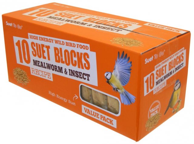 Suet To Go Mealworm Block 10 Pack