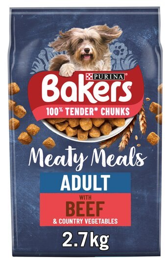 Bakers Adult Meaty Meals Beef 2.7kg