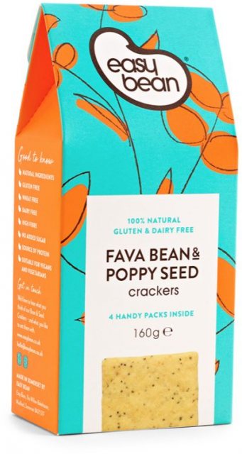 Easy Bean Fava Bean & Poppy Seed Cracker GF