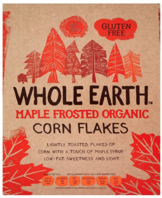 WHOLEART Whole Earth Maple Frosted Flakes 375g