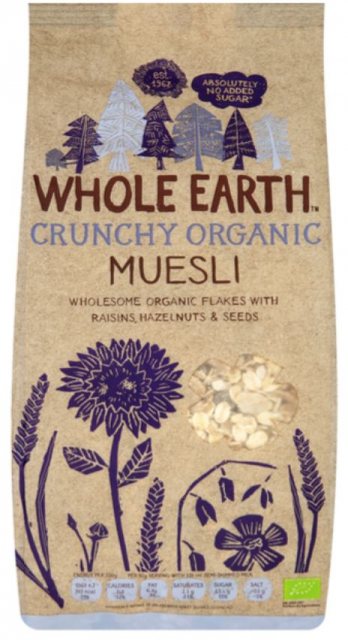 WHOLEART Whole Earth Organic Crunchy Muesli 750g