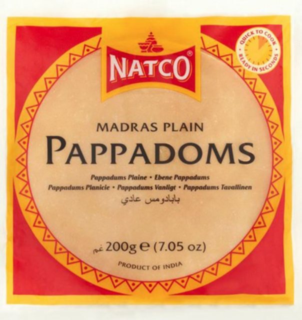 NATCO Natco Plain Poppadoms 200g