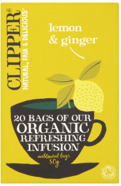 Clipper Organic Lemon & Ginger Teabags
