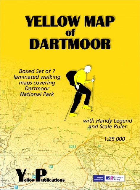 Yellow Boxed Set Map of Dartmoor