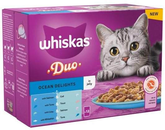 Whiskas Whiskas 1+ Duo Ocean Delights In Jelly 12 x 85g