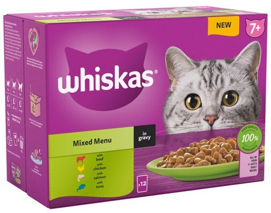 Whiskas Whiskas 7+ Mixed Menu In Gravy 12 x 85g