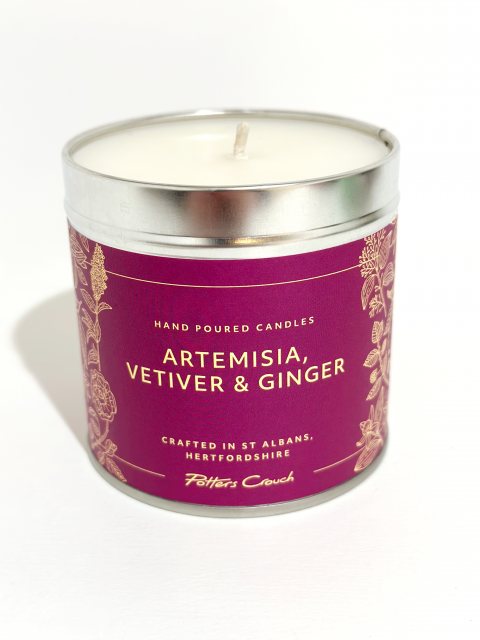 Potters Crouch Artemisia, Vetiver & Ginger Scented Candle Tin