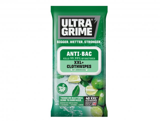 ULTRAGRI Ultragrime Anti Bacterial Wipes 40 Pack
