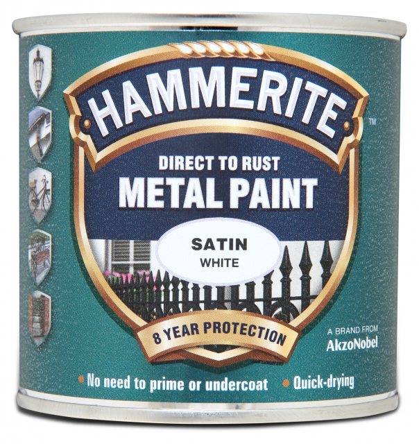 Hammerite Hammerite Satin Direct To Rust Metal Paint 250ml