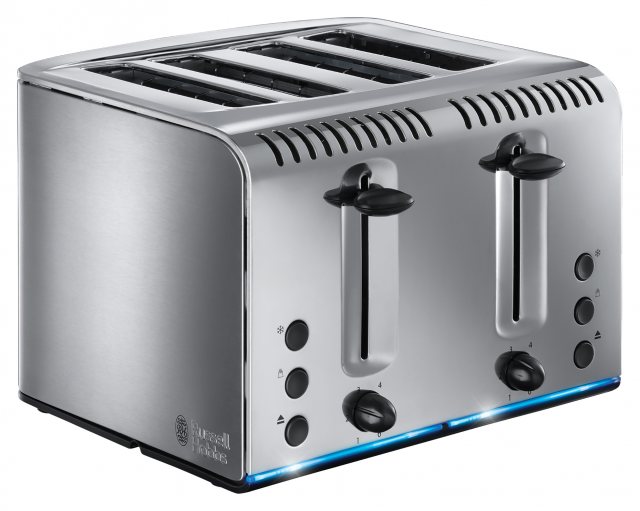 R/HOBBS Russell Hobbs 4 Slice Buckingham Toaster Brushed Stainless Steel