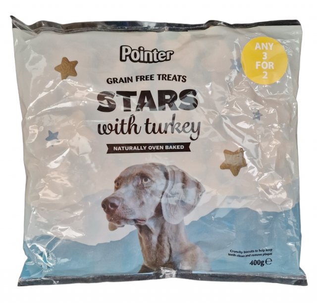 POINTER Pointer Grain Free Turkey Stars 400g