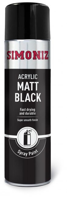 Simoniz Simoniz Acrylic Spray Paint 500ml Matt Black