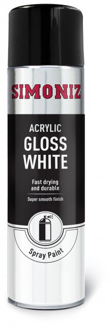 Simoniz Simoniz Acrylic Spray Paint 500ml Gloss White