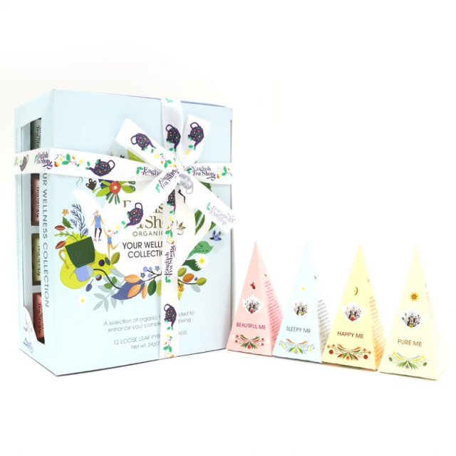 English Tea Shop Organic Wellness Collection 12 Loose Leaf Pyramids