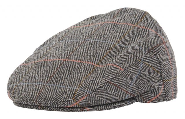 Barbour Barbour Wilkin Flat Cap Charcoal Herringbone Size M