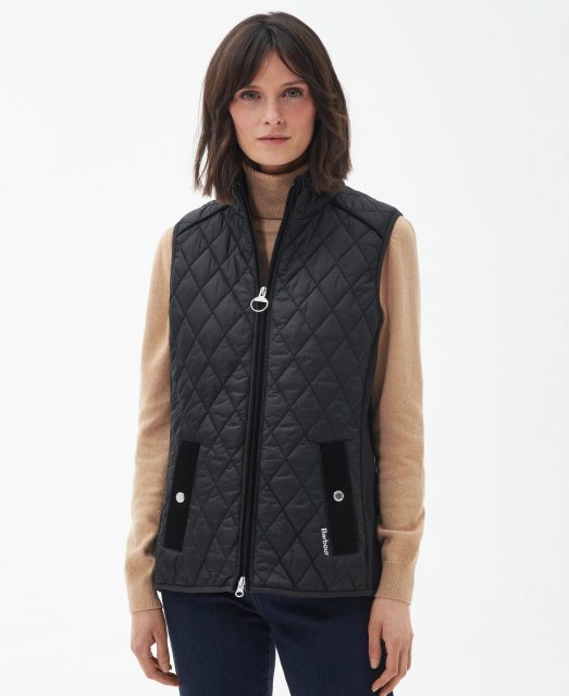 Barbour Barbour Poppy Gilet Black Garden Floral