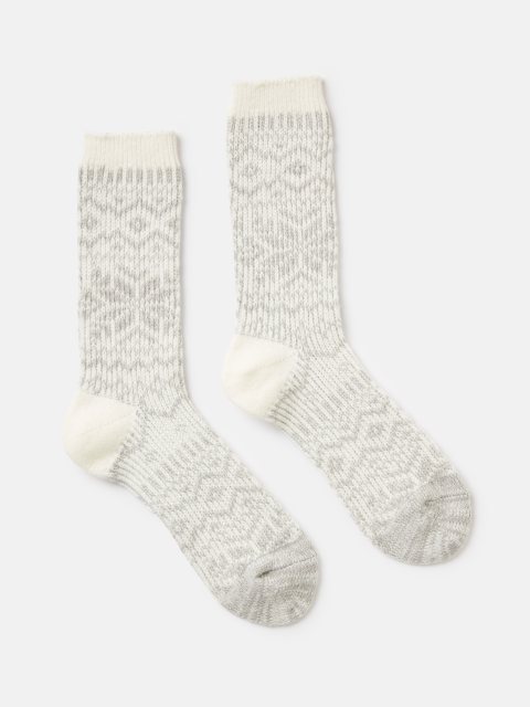 Joules Joules Cosy Socks Size 4-8 Grey Marl