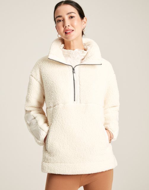 Joules Joules Tilly Borg Sweatshirt Cream