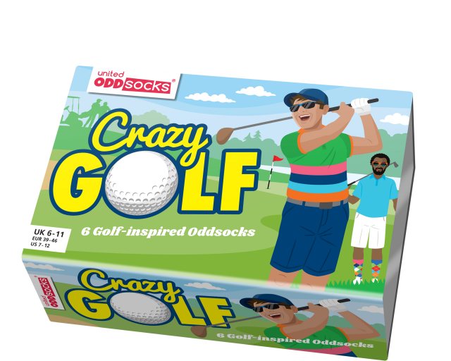 Odd Socks United Oddsocks Crazy Golf 6-11 6 Pack