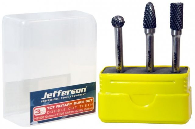 Jefferson Tools Jefferson TCT Rotary Burrs 3 Piece