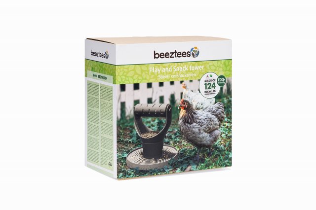 Beeztees Beeztees Poultry Play & Snack Tower Grey