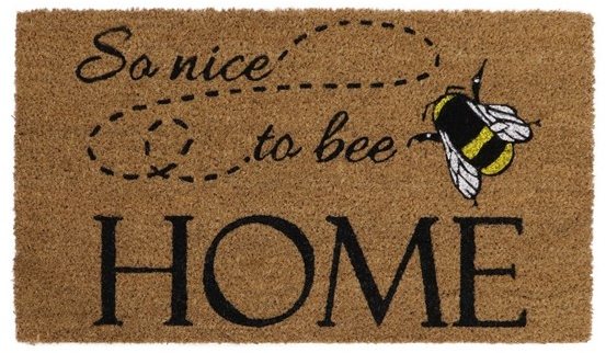JVL JVL Coir Nice To Bee Home Mat 40 x 70cm