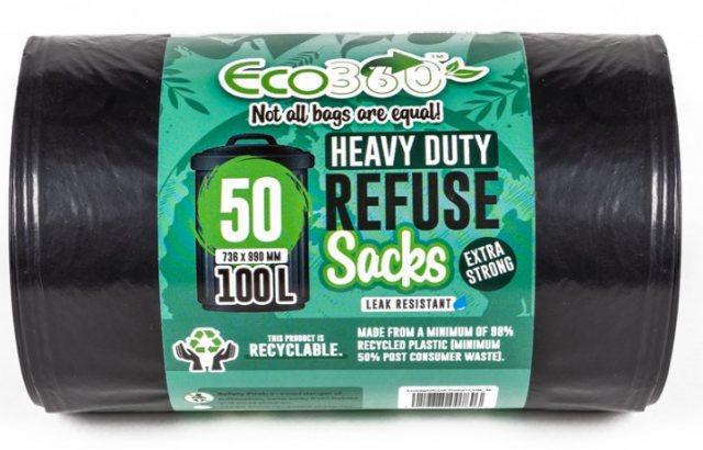 Heavy Duty 100L Refuse Sack 50 Pack