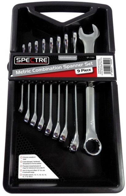 SPECTRE Spectre Spanner Set 9 Piece