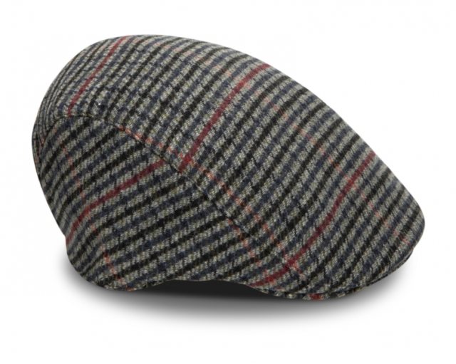 Hoggs Of Fife Hoggs Dogtooth Tweed Cap Grey