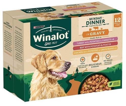 WINALOT Winalot Perfect Portions Sunday Dinner In Gravy 12 x 100g